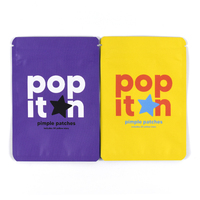 Pochette plate personnalisée avec impression colorée, finition mate, avec fermeture éclair pour les patchs anti-boutons cosmétiques, sacs en plastique