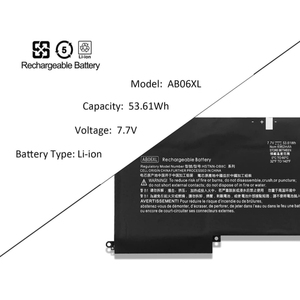 Batterie d'ordinateur portable neuve AB06XL 7.7V 53.61Wh pour <span class=keywords><strong>HP</strong></span> <span class=keywords><strong>Envy</strong></span> 13-AD000 Series 13-AD023TU 13-AD026TU HSTNN-DB8C - Product Image 2