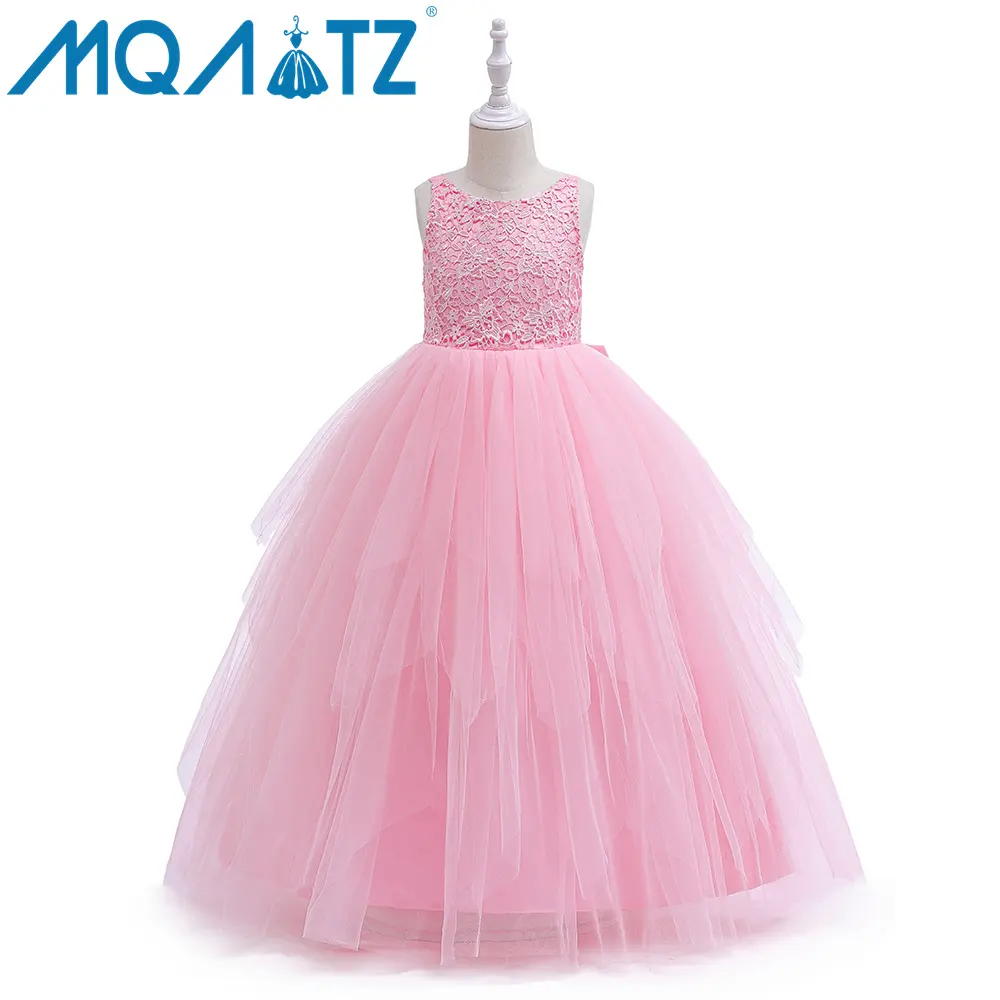 MQATZ 2023 6-15 ans Fille Robe princesse Fête Frock Design grands enfants dentelle Vêtements pour l'été LP-309