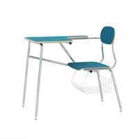 Chaise de bureau d'étudiant bon marché avec garantie de 15 ans, chaise d'entraînement moderne pour étudiants universitaires avec tablette d'écriture