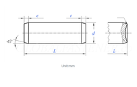 Goupilles cylindriques en acier inoxydable DIN Standard M3-M25, diamètre de la tête 22 mm, finition brillante, connecteur long