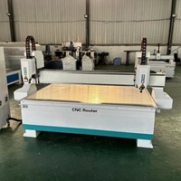 Routeur CNC 3.2KW 1325 à refroidissement par eau, machine de travail du bois 1300*2500*200MM, commande NcStudio, 1 broche, 3 axes, facile à utiliser