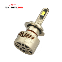 Ampoule de phare de voiture LED H7 à refroidissement turbo haute puissance 12100LM 6000K, installation facile, pour modification de véhicule