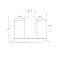 Haut-parleur de plafond PA sans fil passif 50W haut de gamme sans cadre, compatible 100V, avec grille métallique en ABS et design métallique