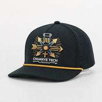 Casquette de camionneur OEM personnalisée pour hommes et femmes, 5 panneaux, avec logo brodé, perforations découpées au laser, style sportif, 100% polyester