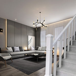 ราวบันไดไม้จริงสำหรับตกแต่งในร่มดีไซน์เรียบง่ายโมเดิร์นคุณภาพสูงใช้งานได้กับโรงแรม <span class=keywords><strong>Jinju</strong></span> HJ-108 2 - Product Image 4