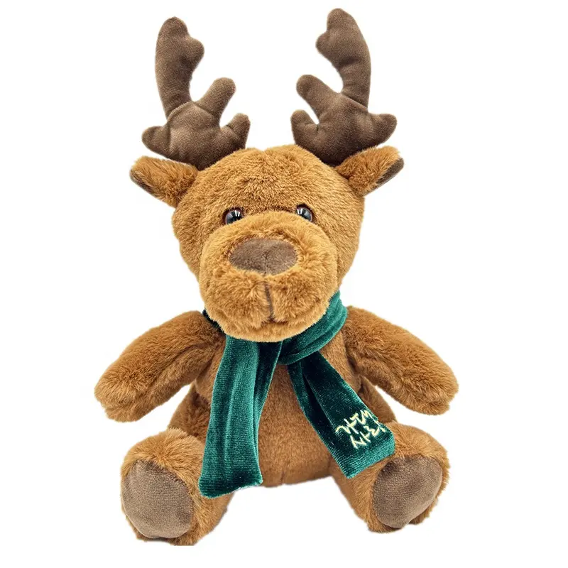 En iyi noel dekorasyon hediye çocuklar için doldurulmuş oyuncak Elk hayvan yumuşak geyik peluş