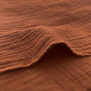 Organique 80gsm Double Couche Doux Mousseline Gaze Coton Tissu Couleur Unie Taie d'oreiller Robe Sac pour Textile de Maison Tricoté Technique - Product Image 1