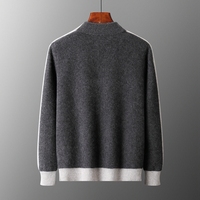 Cardigan en laine pure tricoté épais pour homme, automne-hiver, demi-zip, style décontracté, vente en gros usine