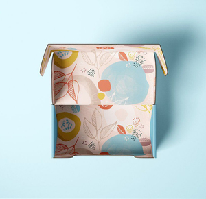 Kartonnen verpakkingsdozen voor kleine bedrijven, cosmetica/huidverzorging, op maat gemaakt logo, blauwe golfkartonnen verzenddoos, goudfolie/opdruk, parfum - Product Image 3