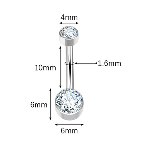 Anillo <span class=keywords><strong>de</strong></span> <span class=keywords><strong>Ombligo</strong></span> <span class=keywords><strong>de</strong></span> Titanio ASTM F136 G23 con Zirconia Hipoalergénica y Rosca Interna para <span class=keywords><strong>Mujer</strong></span>, Venta al por Mayor - Product Image 3