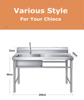 Évier utilitaire autoportant à double cuvette Évier à linge en acier inoxydable pour cuisine et salle de bain Style ferme