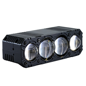 LELANPU Proyector LED de 4 pulgadas para coche, luz de carretera, amarillo láser, 7 pulgadas DRL, 4x4, 5 pulgadas, 80W, para motocicleta, 4 lentes, foco de trabajo - Product Image 1
