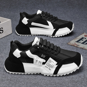 Giày thể thao và giải trí nam đế dày và nhẹ Đơn giản thoải mái Đế mềm thoáng khí Giày chạy bộ tăng chiều cao - Product Image 5