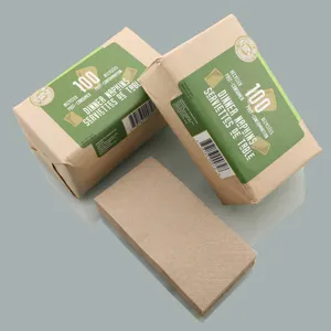 Recycled Paper Napkins Biodegradable Unbleached Brown Paper Napkins Post-consumer Recycled Paper Napkin