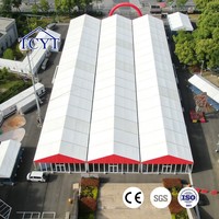 Tente de réception en aluminium robuste, imperméable, pour événements extérieurs, mariages, avec parois latérales amovibles