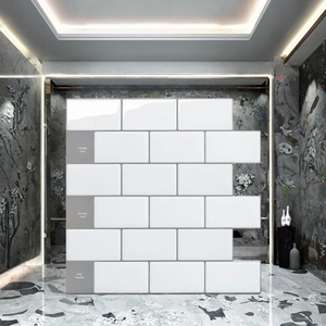 Carreaux muraux 3D en brique autocollants modernes de haute qualité, blancs, à peler et à coller, pour hôtel, cuisine, salle de bain, crédence, garantie 1 an - Product Image 3