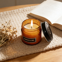 Bougie parfumée classique à l'arôme de parfum avec pot brun Grossiste Bougie parfumée sans fumée Décoration d'intérieur Hôtel SPA Bougie parfumée aromatique
