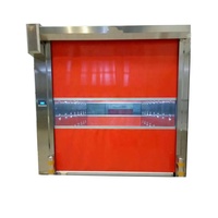 Porte à fermeture éclair en PVC haute vitesse avec moteur servo automatique, conception enroulable industrielle, cadre en acier inoxydable, panneaux en vinyle transparent