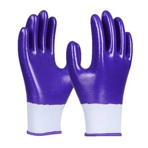 ถุงมือไนไตรล์ Starry Sky สำหรับงานทั่วไป เนื้อเรียบ ทนทานต่อสารเคมี 13 ตะเข็บ เหมาะสำหรับอุตสาหกรรมก่อสร้าง - Product Image 1