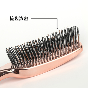 Popular logotipo personalizado mujeres lujo electrochapado masajeador desenredar cepillo para peinar el cabello - Product Image 5