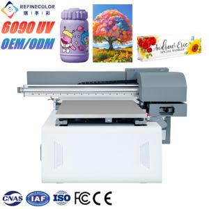 Refinecolor Chất lượng cao i3200 UV máy in A1 phẳng uvdtf dán máy in Tumbler Tên tấm vải UV dtf máy in - Product Image 1