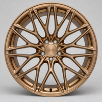 Nouvelle jante en alliage d'aluminium forgé, design Y Mesh, bronze brossé, concave, logo personnalisé, jante de voiture 18-22 pouces 5x114.3