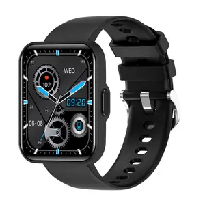 2023 Hot selling light weight E21 Smart Watch Square Full Touch Screen Clock Heart Rate Blood pressure monitor