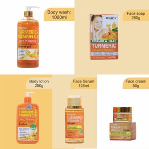 OCarly Lotion Corporelle Personnelle Éclaircissante Réparatrice Peau au Curcuma Vitamine C Hydratante Nourrissante Anti-Acné - Product Image 6