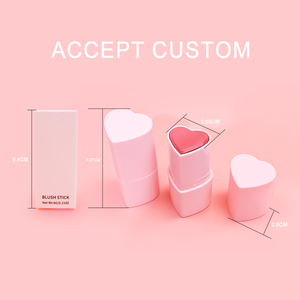 New arrivals tùy chỉnh khuôn mặt trang điểm Kem <span class=keywords><strong>Blush</strong></span> Stick lâu dài Vegan sắc tố Blusher bán buôn nhãn hiệu riêng màu hồng trái tim đỏ mặt - Product Image 6