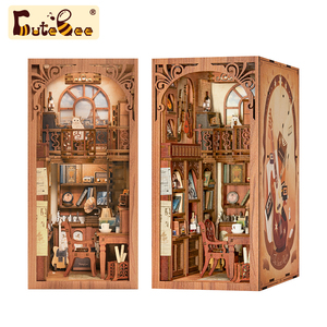 Cutebee Regalos de Navidad: Elegante Casa de Muñecas de Madera, Varios Kits de Rincón de Lectura con Cubierta y Luz <span class=keywords><strong>LED</strong></span> - Product Image 3