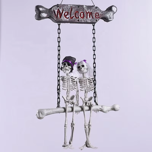 Usine vente horreur bienvenue <span class=keywords><strong>porte</strong></span> pendentif accessoire <span class=keywords><strong>d</strong></span>écoratif Halloween squelette mariée marié - Product Image 2