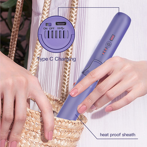 Baguette à friser à baril de 1.25 pouces de long de qualité salon pour salon à usage domestique bigoudi rose <span class=keywords><strong>appareil</strong></span> de coiffure fer à friser <span class=keywords><strong>professionnel</strong></span> - Product Image 5