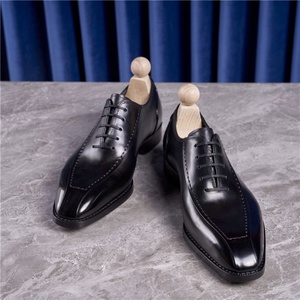 Zapatos Oxford Retro Británicos de Cuero para Boda, Hechos a Mano, Ligeros, Antideslizantes, Transpirables, con Cierre de Cordones, para Oficina y Verano - Product Image 3
