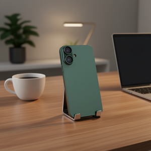 Carcasa Trasera Verde para iPhone 16 con Soporte Metálico Integrado y Protector de Lente, Accesorio para Teléfono Móvil - Product Image 3