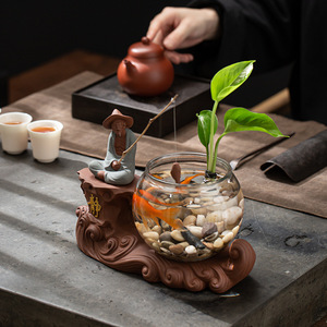 Jarrón <span class=keywords><strong>de</strong></span> cerámica wuyang Jiang Taigong pesca Weng contenedor <span class=keywords><strong>de</strong></span> vidrio maceta hidropónica plantas verdes Decoración <span class=keywords><strong>de</strong></span> mesa <span class=keywords><strong>de</strong></span> té chino - Product Image 3