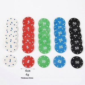 Fichas de Póker ABS 4G al por Mayor, 4cm, Fichas Numéricas Coloridas para Juegos de Mesa Familiares y de Club - Product Image 4