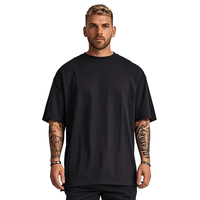 T-shirts Oversize en Coton Tricoté Épais 260 GSM 100% Coton Écologique, Épaules Tombantes, Streetwear Homme, Manches Courtes, Col Rond – Vente en Gros