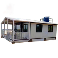 Maisons préfabriquées extensibles de haute qualité à 2 chambres, résistantes aux ouragans, maisons préfabriquées pliables à double ailes, maisons conteneurs avec terrasse