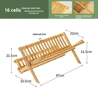 Étagère à vaisselle en bambou et porte-baguettes organisateur égouttoir de cuisine support de bol de comptoir étagère de rangement transfrontalière pour assiettes