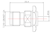 Connecteur coaxial RF étanche à souder pour câble RG141 RG402, prise femelle TNC droite pour montage sur panneau, fourni par l'usine