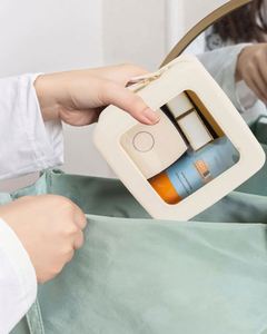 Trendy Mini <b>Clear</b> Silicone Makeup <b>Bag</b> Waterproof Travel Cosmetic Transparent <b>Toiletry</b> Pouch With Zipper Case for Women - Product Image 3