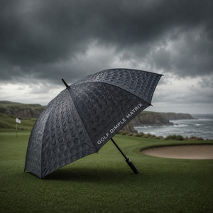 Custom logo full print <b>windproof</b> waterproof large automatic open rain & wind resistant double canopy vented stick golf <b>umbrellas</b> - Product Image 5
