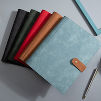 A4 B5 taille logo personnalisé en cuir PU affaires Document organisateur classeur 6 anneaux classeur Padfolio portefeuille cahier pour les femmes