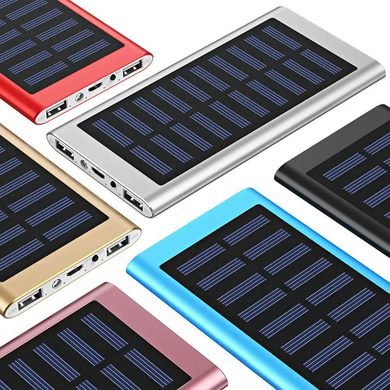 Nuovo 20000 solare mah batteria esterna 2 Usb Led caricabatterie portatile per telefono cellulare banca di energia solare
