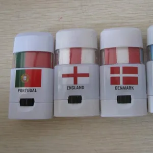 Заказ нетоксичные Дания футбольного болельщика флаг лицо краской