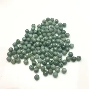 Wholesale mayanmar burma jadeite carved green jade round beads diy jewelry