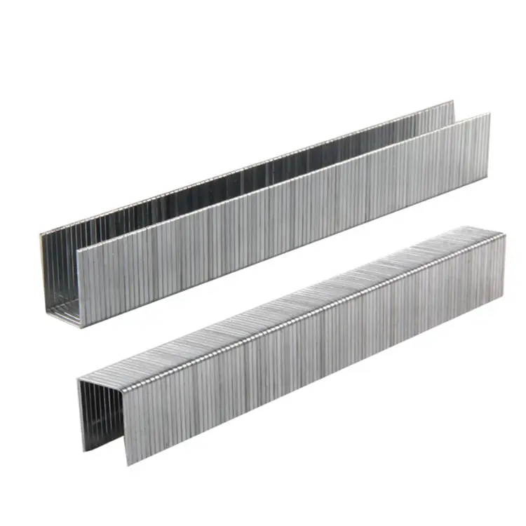 Economical 10Mm 10J Staple Furniture Galvanized Code Nail Pneumatic Nail