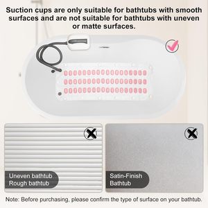 Tapis de bain à bulles, portable, intensité réglable à 6 niveaux avec pompe électrique et oreiller <span class=keywords><strong>gonflable</strong></span>, certifié CE pour hôtel - Product Image 5