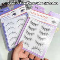 Cils entiers BQI, une seule pièce, aspect naturel, denses, faux cils, légers, confortables à porter